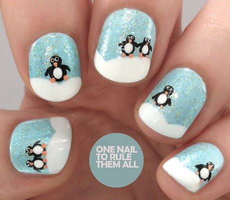 penguin-christmas-nails-50_15 Penguin Crăciun cuie