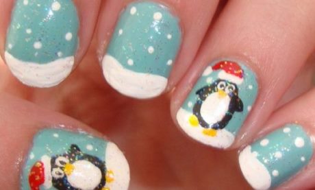 penguin-christmas-nails-50_17 Penguin Crăciun cuie
