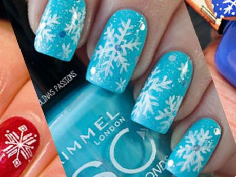 snowflake-acrylic-nails-42 Cuie acrilice de zăpadă