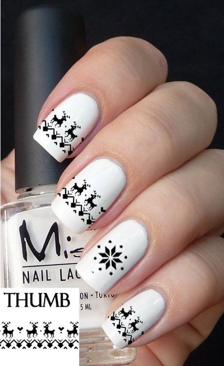 white-xmas-nails-28_8 Alb cuie de Crăciun