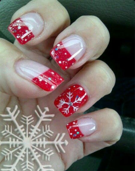 xmas-gel-nail-designs-25_8 Modele de unghii cu gel de Crăciun