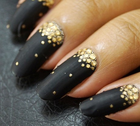 black-and-gold-nail-art-88_19 Negru și aur nail art