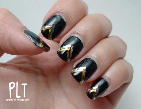black-and-gold-nail-polish-designs-93_8 Modele de lacuri de unghii negre și aurii