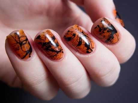 black-and-orange-halloween-nails-73_10 Unghii de halloween negru și portocaliu
