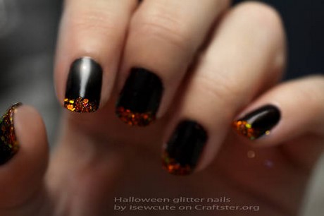black-and-orange-halloween-nails-73_12 Unghii de halloween negru și portocaliu