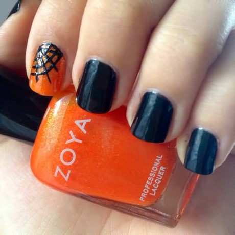 black-and-orange-halloween-nails-73_2 Unghii de halloween negru și portocaliu
