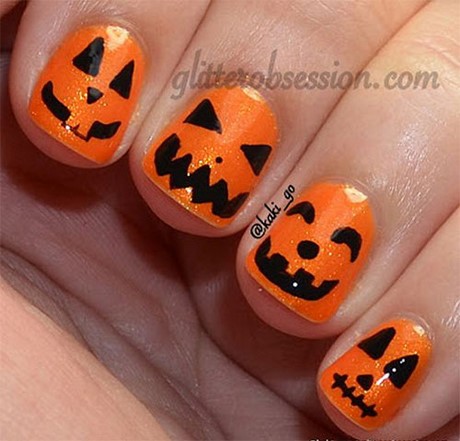 black-and-orange-halloween-nails-73_7 Unghii de halloween negru și portocaliu