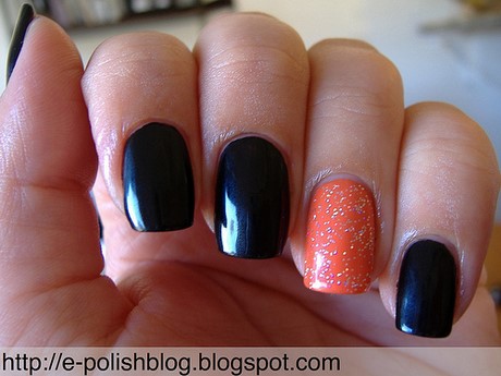 black-and-orange-halloween-nails-73_9 Unghii de halloween negru și portocaliu