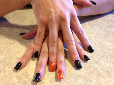 black-and-orange-nails-76_10 Unghii negre și portocalii