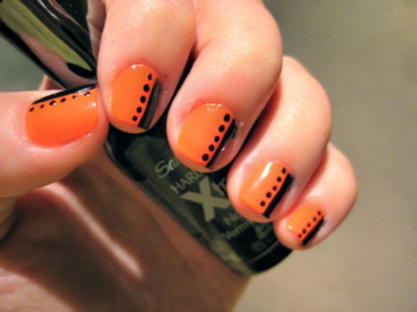 black-and-orange-nails-76_4 Unghii negre și portocalii