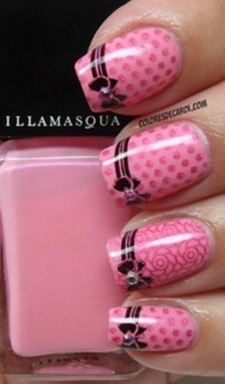black-and-pink-nail-art-66_5 Negru și roz nail art