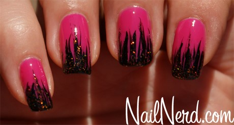 black-and-pink-nail-art-66_6 Negru și roz nail art