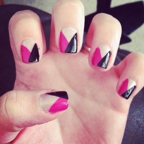 black-and-pink-nail-art-66_8 Negru și roz nail art