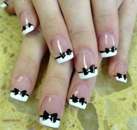 black-and-white-design-nails-70_6 Unghii de design alb-negru