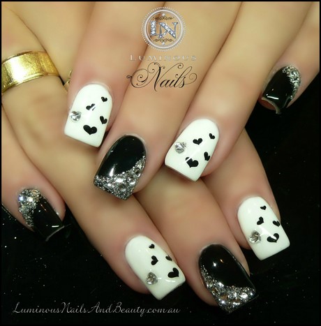 black-and-white-gel-nail-designs-89_9 Modele de unghii cu gel alb-negru