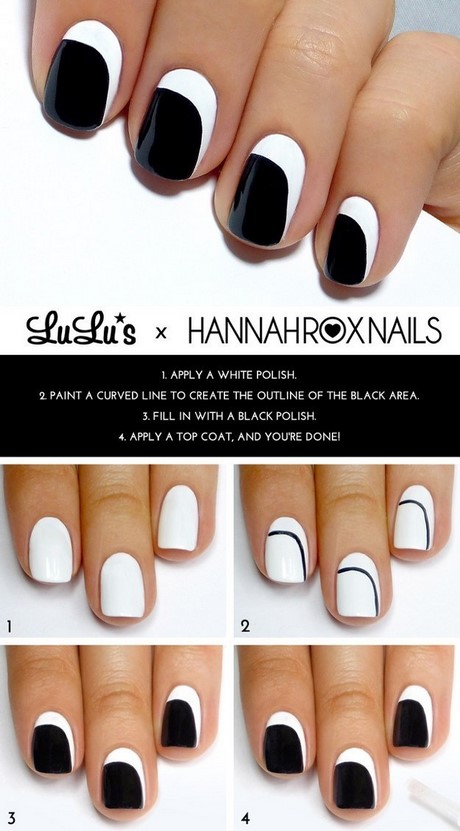 black-and-white-nail-art-easy-54_14 Alb-negru nail art ușor