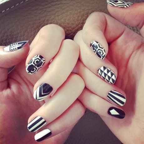 black-and-white-nail-art-easy-54_18 Alb-negru nail art ușor