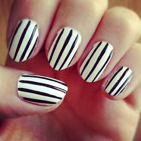 black-and-white-nail-art-easy-54_6 Alb-negru nail art ușor