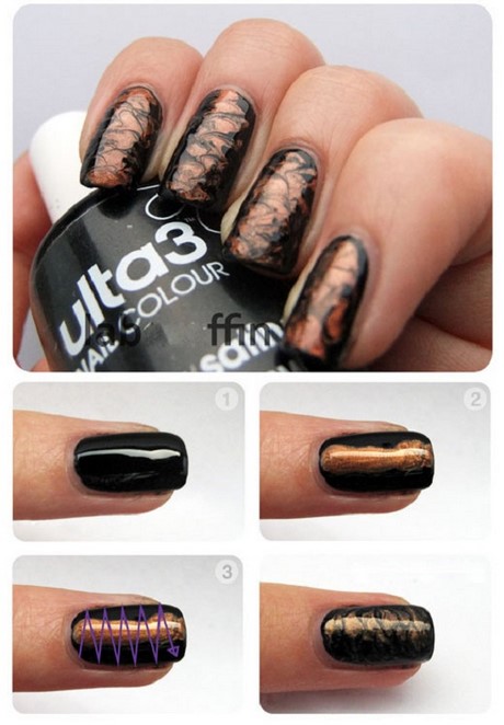 black-color-nail-art-39_14 Arta unghiilor de culoare neagră