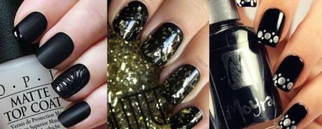 black-color-nail-designs-88_3 Modele de unghii de culoare neagră