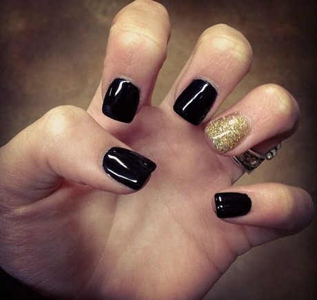 black-cute-nails-37_13 Negru unghii drăguț