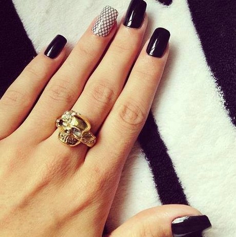 black-cute-nails-37_9 Negru unghii drăguț