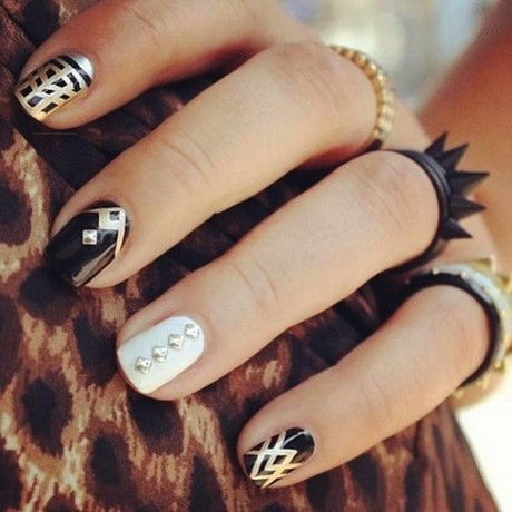 black-gold-and-white-nail-designs-95_20 Negru de aur și alb modele de unghii