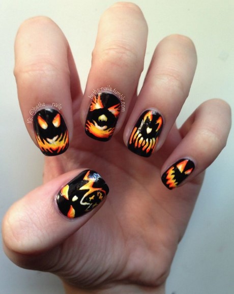 black-halloween-nails-81_13 Unghii negre de halloween