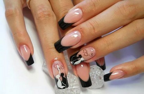 black-n-white-nails-76_9 Negru n unghii albe