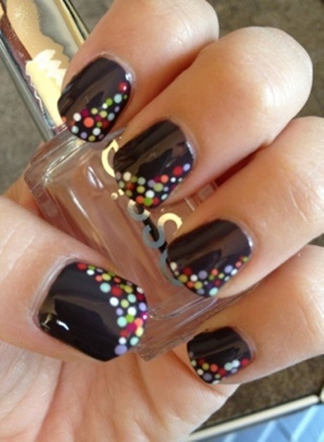 black-nail-designs-for-short-nails-07_17 Modele de unghii negre pentru unghii scurte