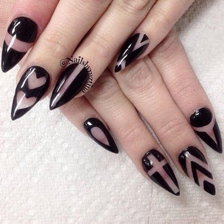 black-polish-nail-designs-57_12 Modele de unghii negre