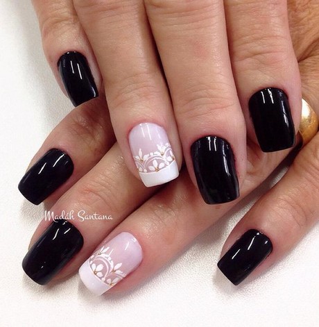 black-polish-nail-designs-57_13 Modele de unghii negre
