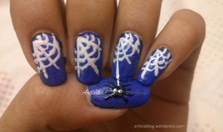 blue-halloween-nails-67_13 Albastru unghii de halloween