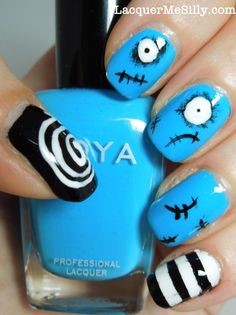 blue-halloween-nails-67_17 Albastru unghii de halloween