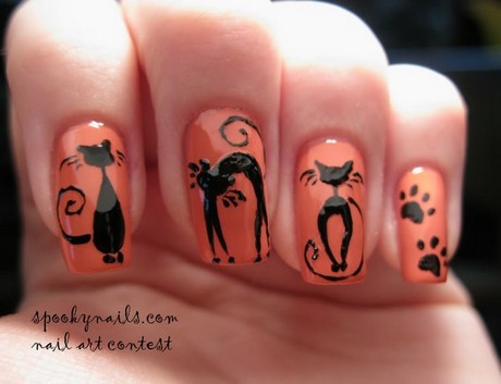 cat-halloween-nails-68_6 Cat unghii de halloween