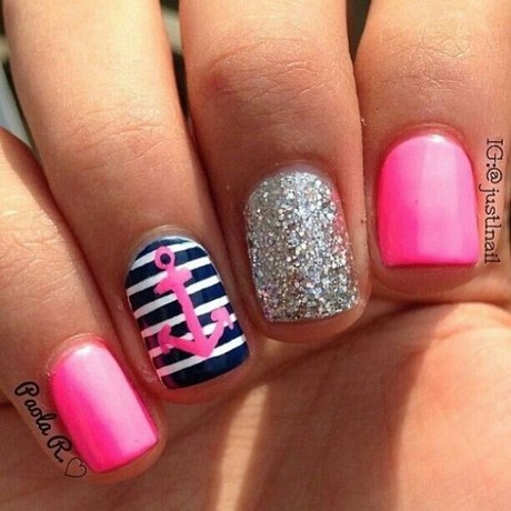 cute-beach-nail-designs-32 Drăguț plaja unghii modele