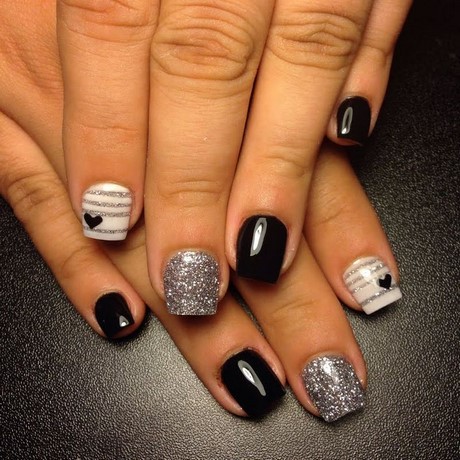 cute-black-and-white-nails-33_15 Drăguț unghii alb-negru