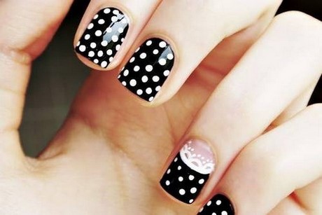 cute-black-and-white-nails-33_19 Drăguț unghii alb-negru