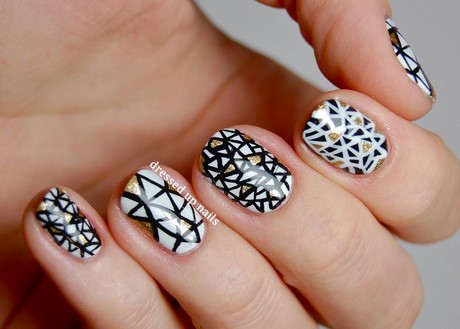 cute-black-and-white-nails-33_20 Drăguț unghii alb-negru