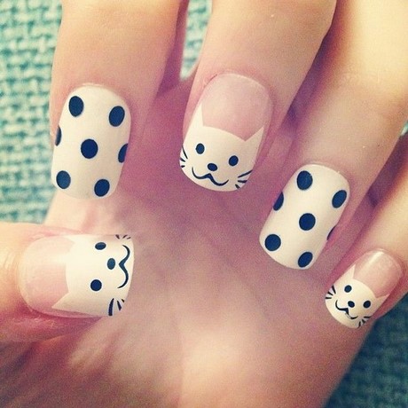 cute-black-and-white-nails-33_4 Drăguț unghii alb-negru