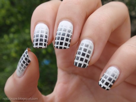 cute-black-and-white-nails-33_6 Drăguț unghii alb-negru