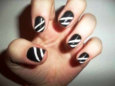 easy-black-and-white-nail-designs-99_12 Modele ușoare de unghii alb-negru