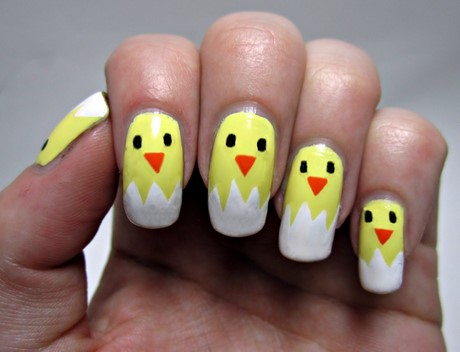 easy-easter-nail-designs-27_15 Modele ușoare de unghii de Paște