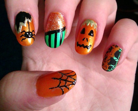 easy-halloween-nail-art-ideas-31_4 Idei ușoare de artă de unghii de halloween