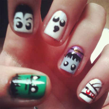 easy-halloween-nail-art-ideas-31_5 Idei ușoare de artă de unghii de halloween