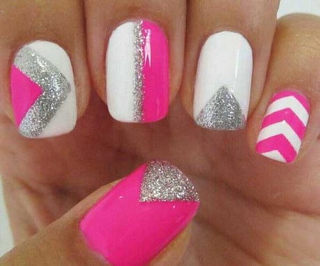 easy-pink-nail-designs-51_10 Modele ușoare de unghii roz