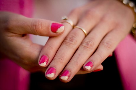 easy-pink-nail-designs-51_11 Modele ușoare de unghii roz