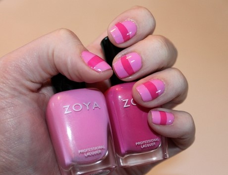 easy-pink-nail-designs-51_14 Modele ușoare de unghii roz