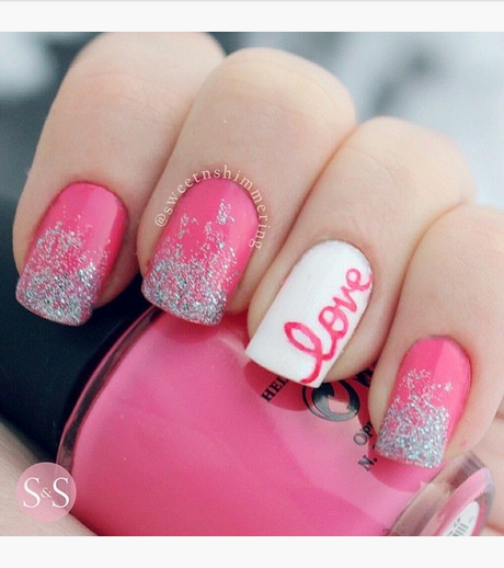 easy-pink-nail-designs-51_2 Modele ușoare de unghii roz