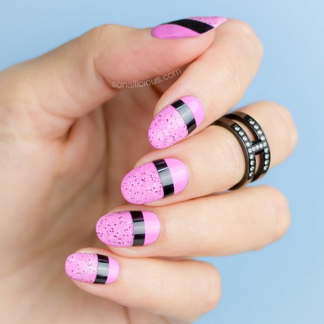 easy-pink-nail-designs-51_6 Modele ușoare de unghii roz